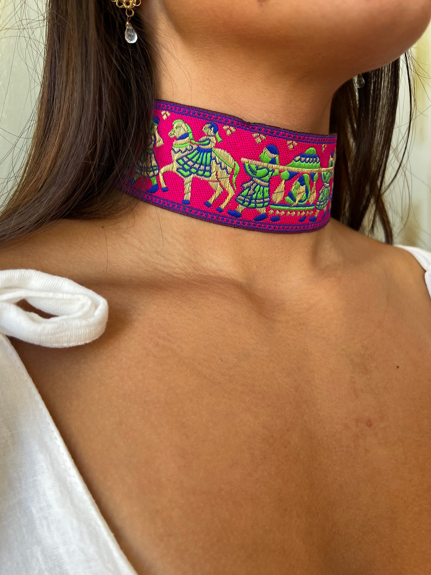 Choker Jaipur Rosado