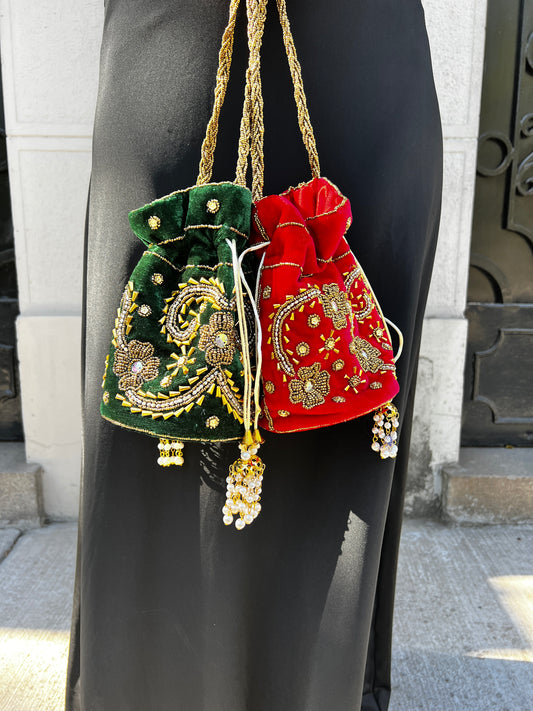 Cartera verde Maharani