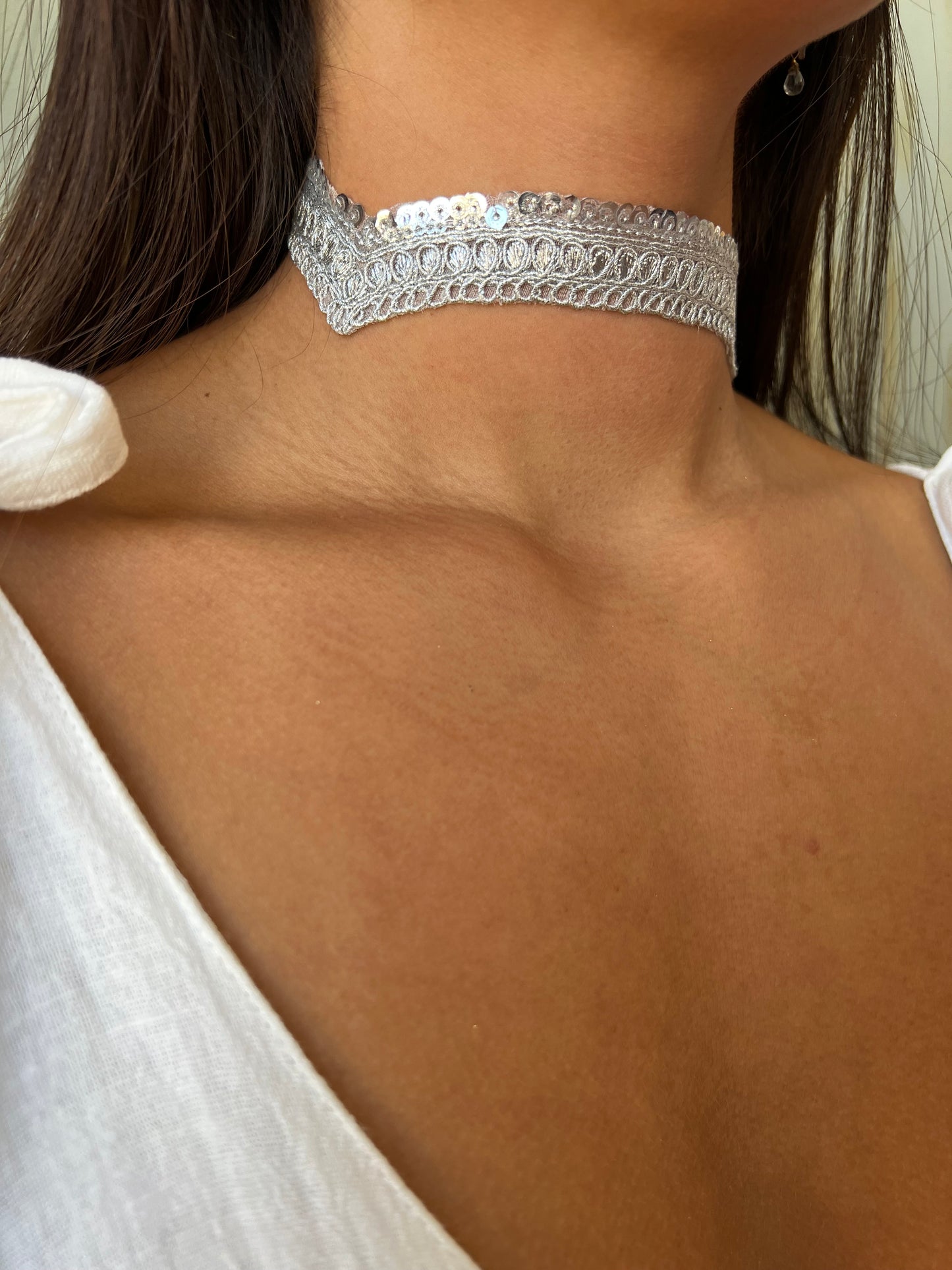 Choker Indira plateado