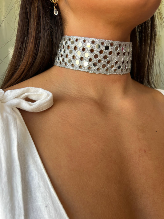 Choker Udaipur Plateado