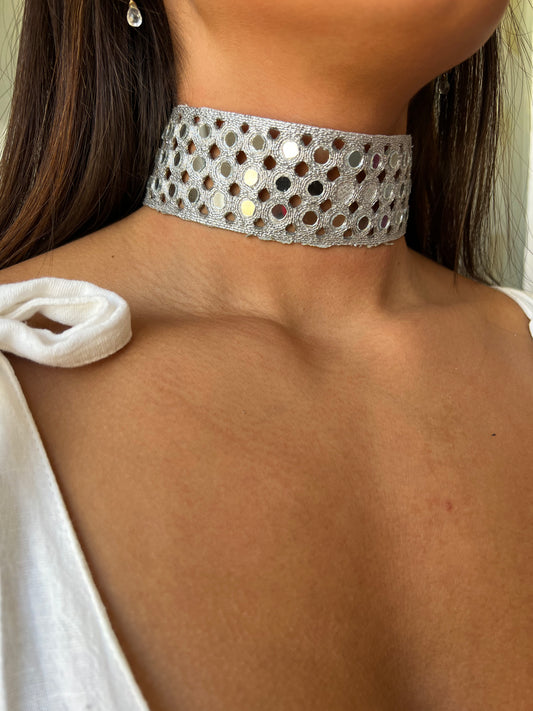 Choker Udaipur Plateado