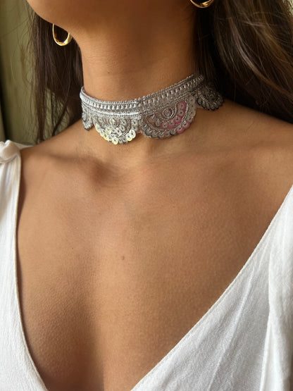 Choker Goa plateado