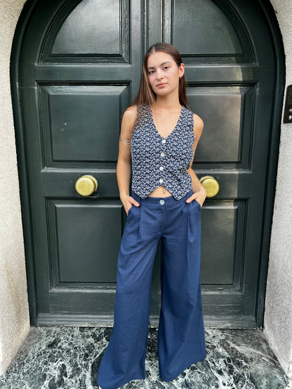 Vest Bruselas Broderie Azul