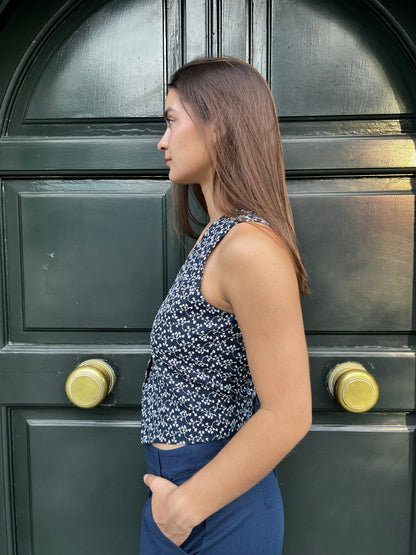 Vest Bruselas Broderie Azul