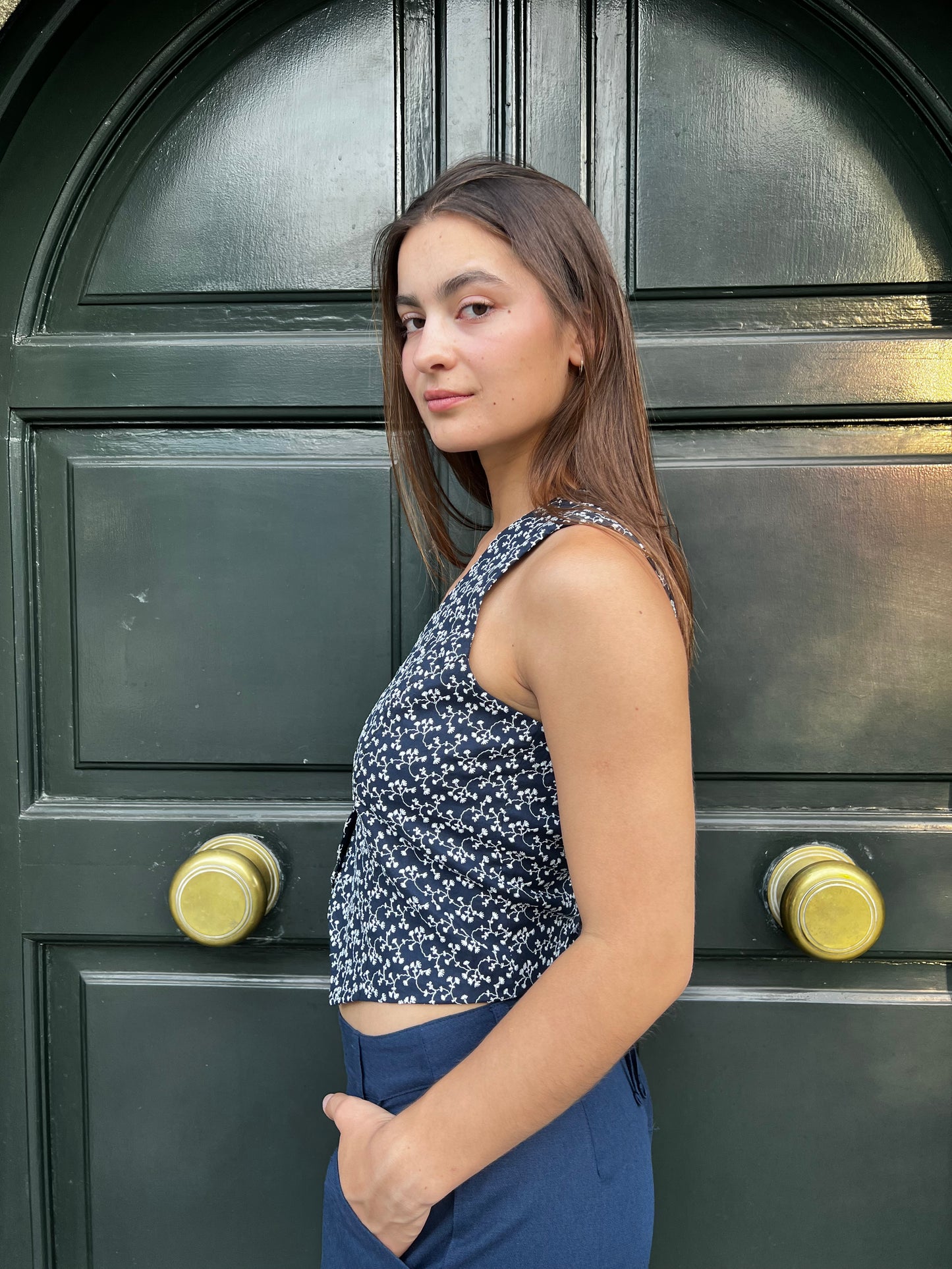 Vest Bruselas Broderie Azul