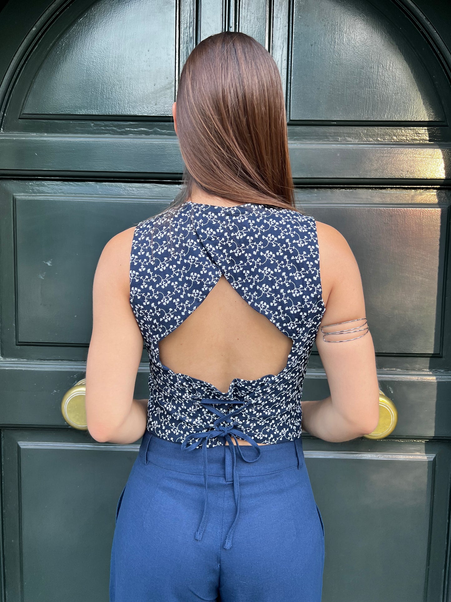 Vest Bruselas Broderie Azul
